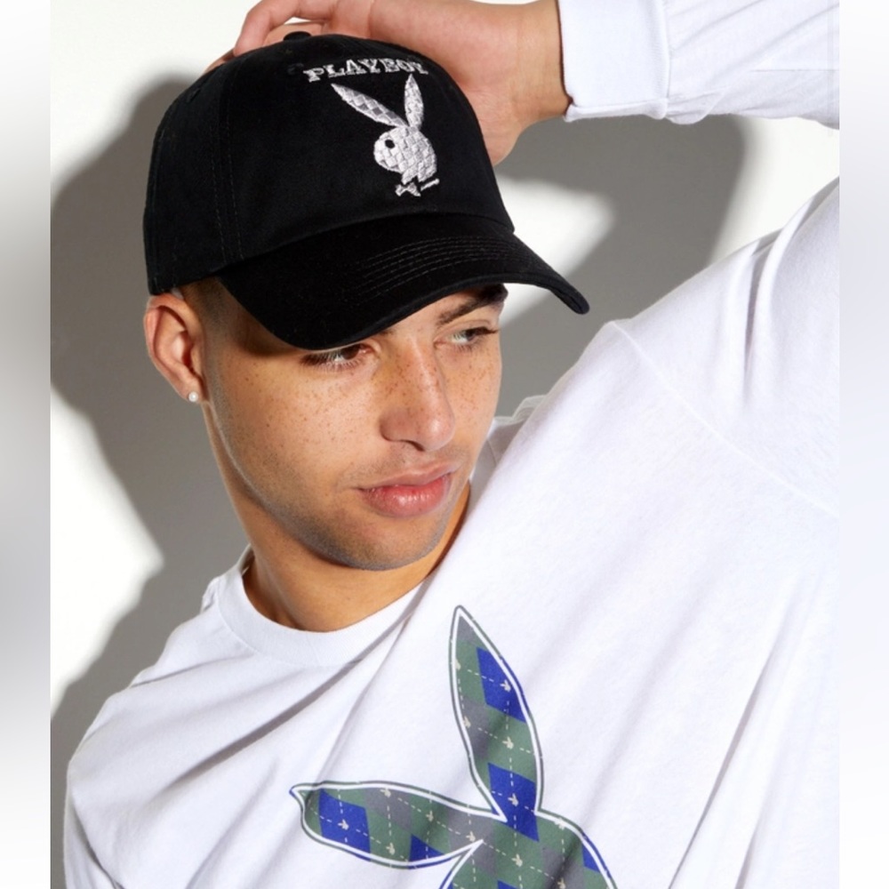 Checkered Playboy Embroidered Dad Hat